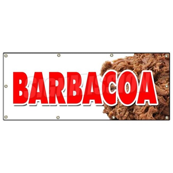BARBACOA BANNER SIGN caribbean mexico mexican pork beef goat barbecue